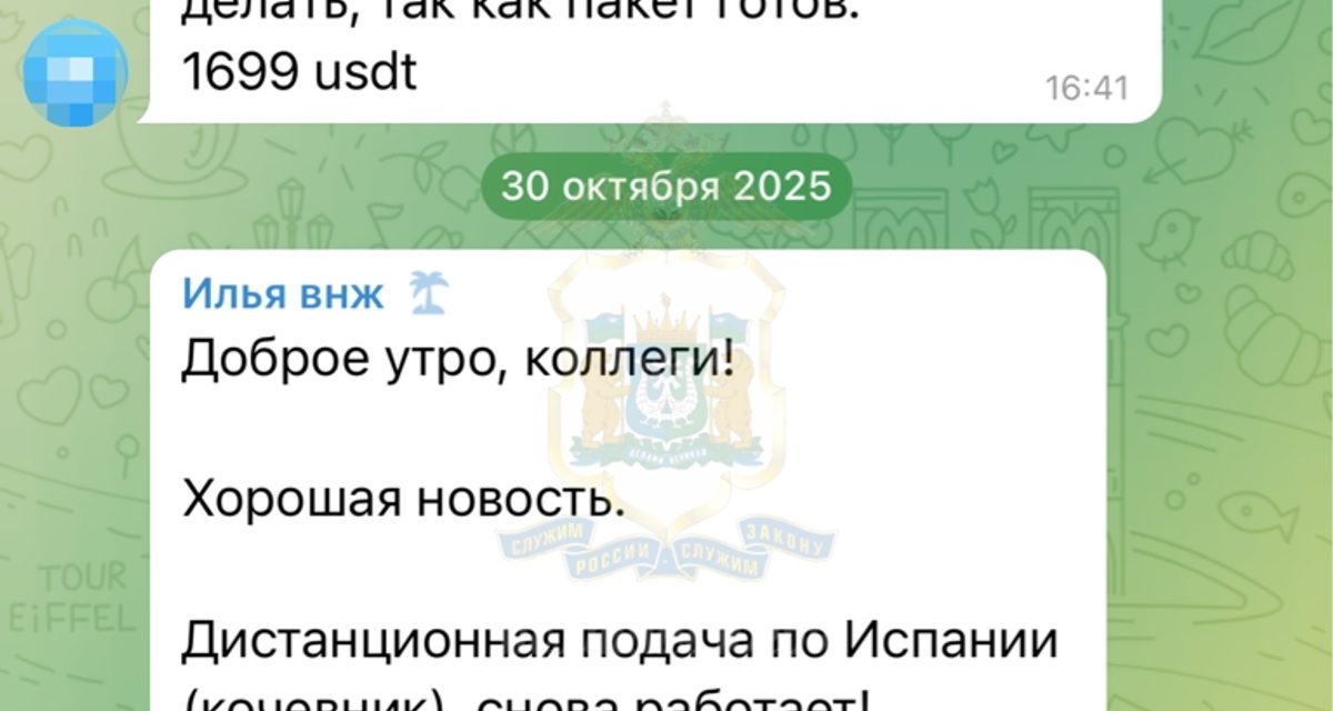 Директор туркомпании перевёл 3 млн рублей за ВНЖ в Испании для девяти клиентов